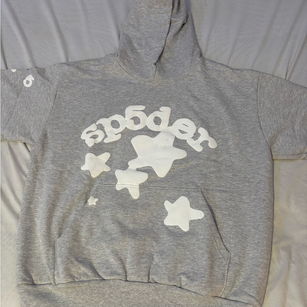 Gray Sp5der hoodie